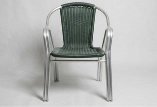 Silla de Exterior de Ratán y Metal