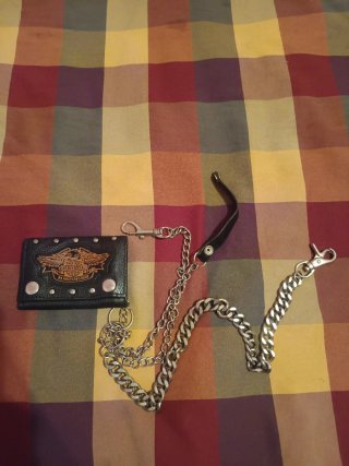 Cartera Harley Davidson original con dos cadenas!!