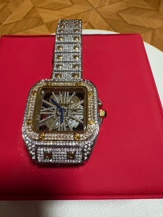 Reloj automático con diamantes para hombre