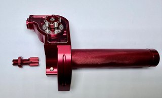 Puño gas rapido Racing aluminio Rojo