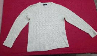 Jersey de punto Bershka blanco L, 40