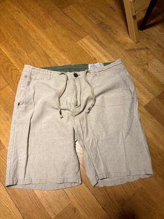 Pantalón corto de lino beige Springfield - Bermuda