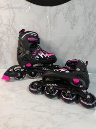 Patines en Linea Ajustables Tomshoo Negro Rosa B80