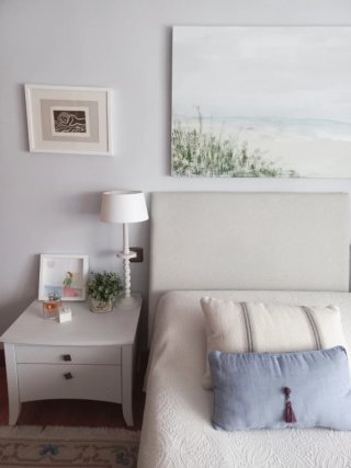 Cabecero tapizado, beige