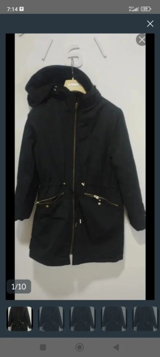 Cazadora Zara Negra Talla L