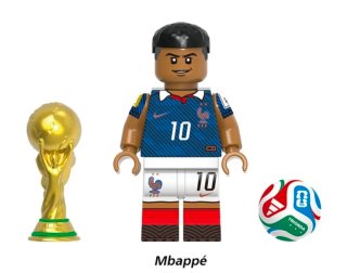 Minifigura LEGO Fútbol Francia Mbappé compatible