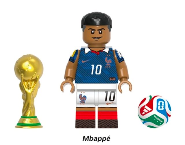Minifigura LEGO Fútbol Francia Mbappé compatible