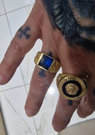 Set de 2 Anillos Sellos de Oro 18kt