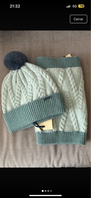 Pack gorro y cuello turquesa