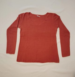 Jersey de punto fino terracota