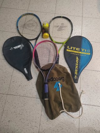 Lote de 3 Raquetas de Tenis y Frontenis