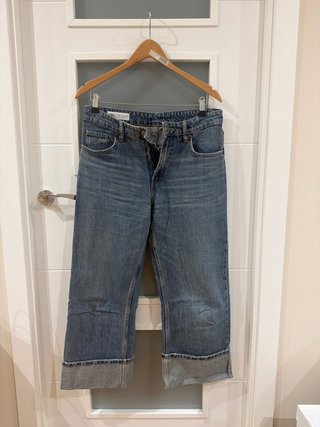 Jeans Zara Tiro Medio con Dobladillo