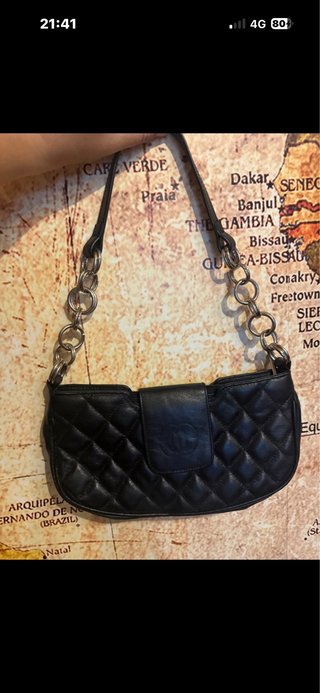 Bolso Grupo Vértice Negro Acolchado