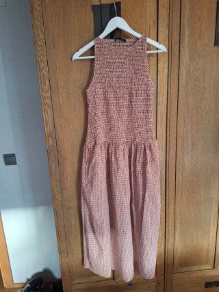 Vestido de cuadros Zara