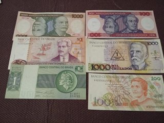 Lote de 6 Billetes Antiguos de Brasil