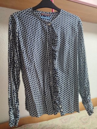 Blusa Spagnolo Lunares Azul Talla L