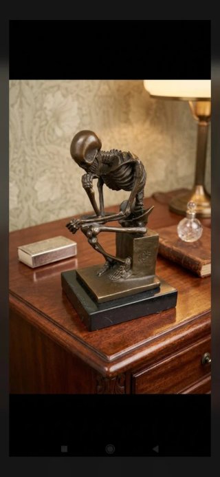 Figura de Bronce - El Pensador Esqueleto