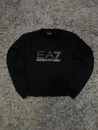 Sudadera EA7 Emporio Armani negra logo grande S