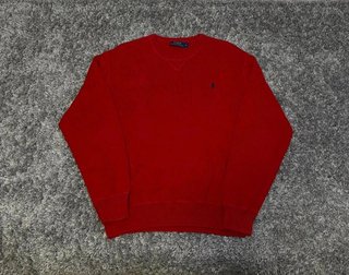 Jersey Polo Ralph Lauren rojo logo bordado XL