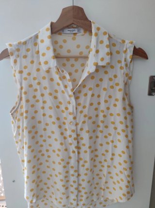 Blusa Mango Lunares Amarillos