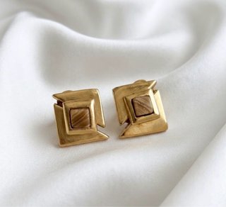 Pendientes Vintage Geométricos Dorados