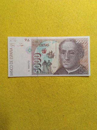 Billete 5000 Pesetas Cristóbal Colón ecb.