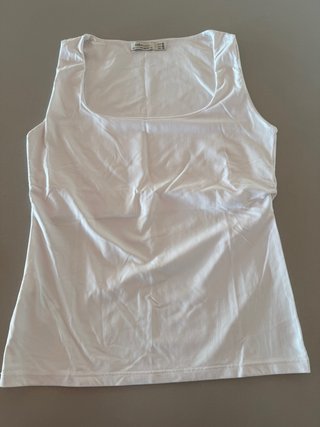 Camiseta de tirantes blanca Zara Talla M