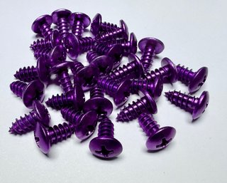 30 Unidades Tornillos Morado Aluminio Moto