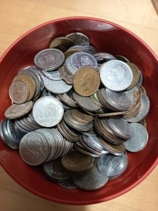 Lote de monedas antiguas de pesetas