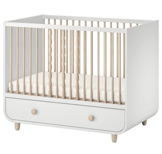 Cuna IKEA MYLLRA Blanca y Madera