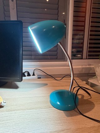 Lámpara de mesa turquesa