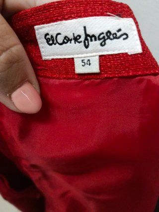 Falda y chaquetaRoja El Corte Inglés Talla 54