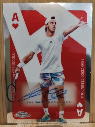 Cromo Topps Chrome Francisco Cerúndolo Autógrafo