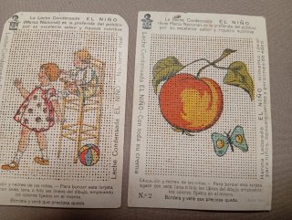 2 Tarjetas para Bordar Vintage (Años 60/70)