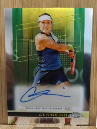 Carta Autografiada Claire Liu Topps Chrome 2024