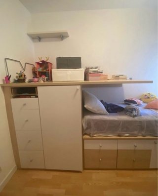 Cama Alta con Armario Facilmobel