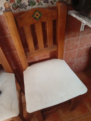 3 Sillas de Roble Macizo Estilo Mexicano