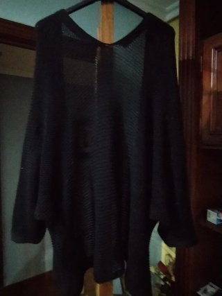 Chaqueta de punto negra