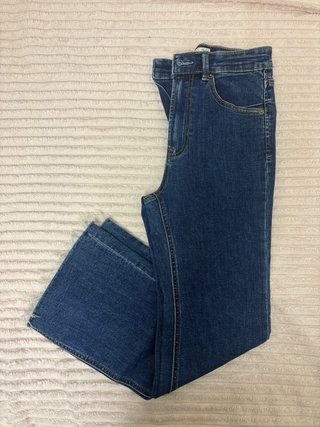 Tejanos elásticos azules