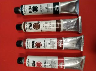 Set de 4 Tubos de Óleo Titan 60ml