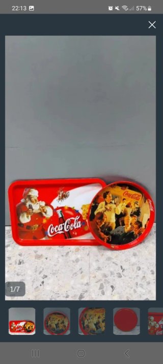 Pack 2 Bandejas Metálicas Coca-Cola