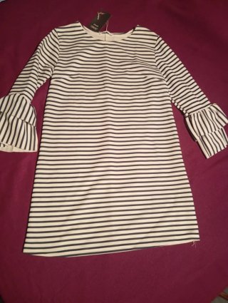 Vestido Sense Rayas Azul y Blanco Talla L