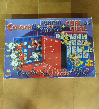 Juego 3 en 1: Coloca 4, Hundir Barcos y más