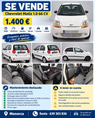Chevrolet matiz 1.0 SE 2006