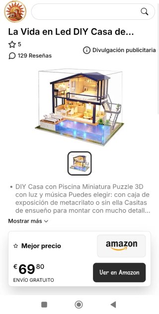 Maqueta Casa con Piscina en Miniatura