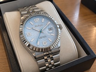 Reloj Rokyn Plateado con Esfera Azul