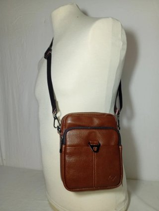 Cartera bandolera de cuero genuine leather N21
