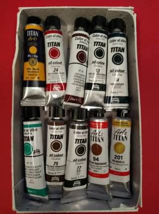 Set de 10 Tubos de Óleo Titan Arts 20ml