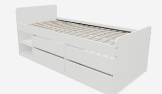 Cama Juvenil con Cajones Blanca