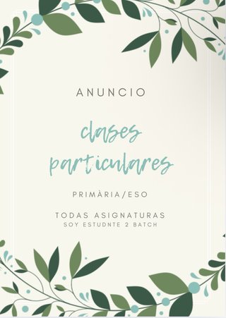 Clases particulares (badalona o cerca)